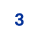 White icon with number 3 in blue