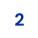 Icon with white background and the number 2 in blue